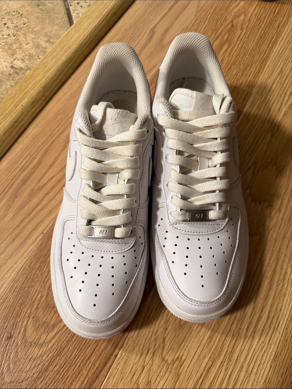 Nike White Low-Top Leather Sneakers